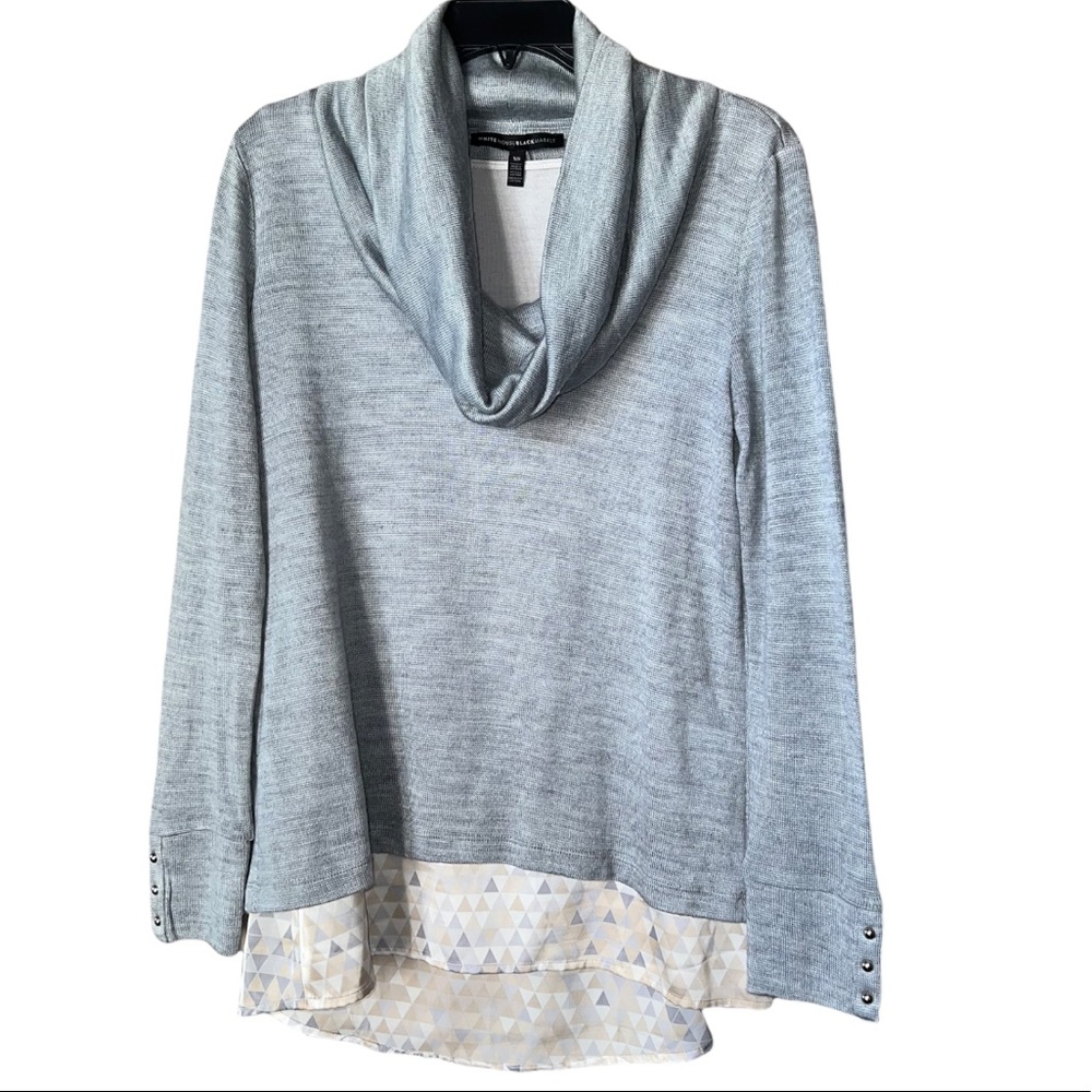 White House Black Market Cowl Neck Sweater with Built-in Cami | EUC Size XS